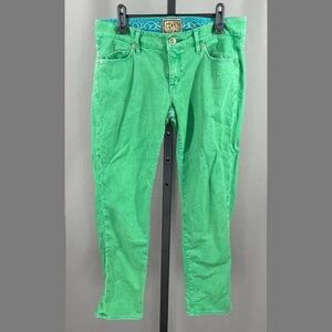 Rich & Skinny Jeans Womens 27 green denim skinny preppy casual colorful designer
